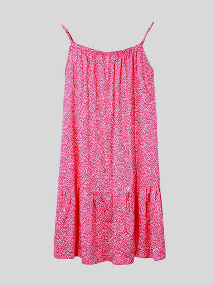 Full Size Printed Sleeveless Mini Cami Dress-Angel Casuals