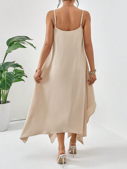 Scoop Neck Midi Cami Dress-Angel Casuals