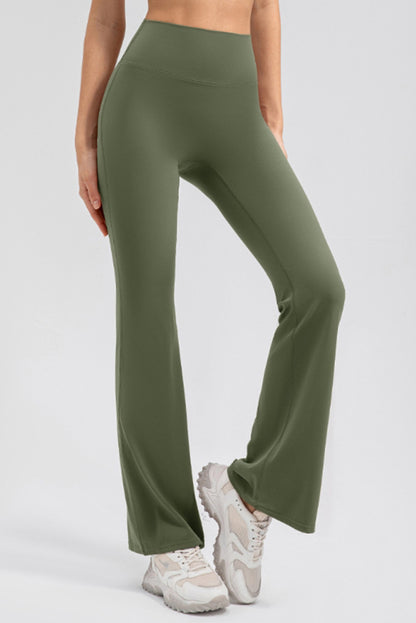 High Waist Straight Active Pants-Angel Casuals