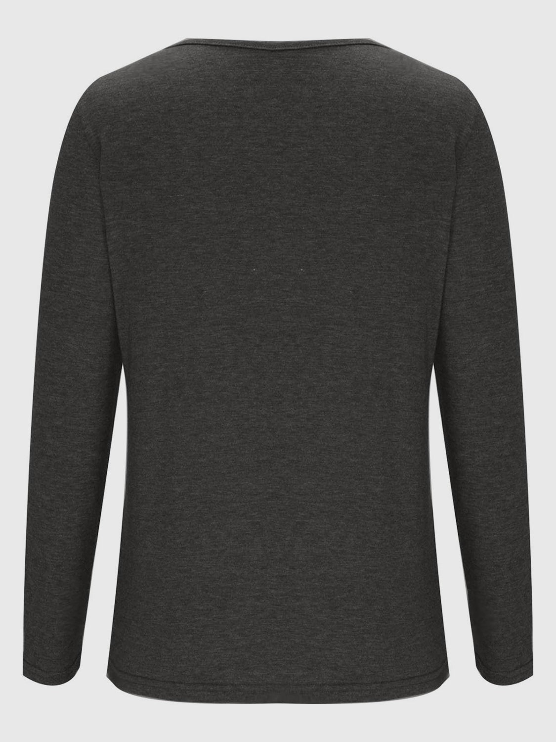 Crisscross V-Neck Long Sleeve T-Shirt-Angel Casuals