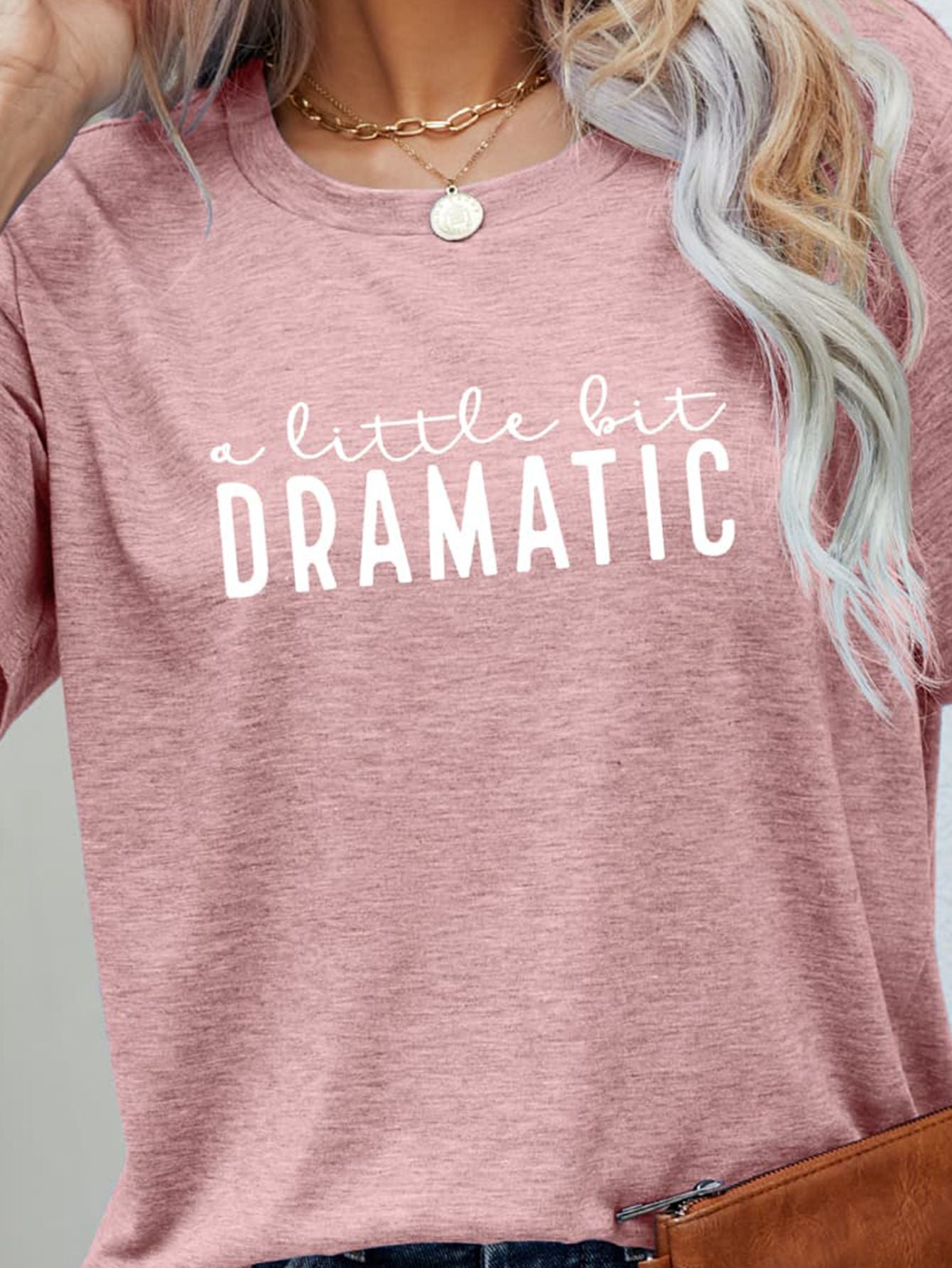 A LITTLE BIT DRAMATIC Graphic Tee-Angel Casuals