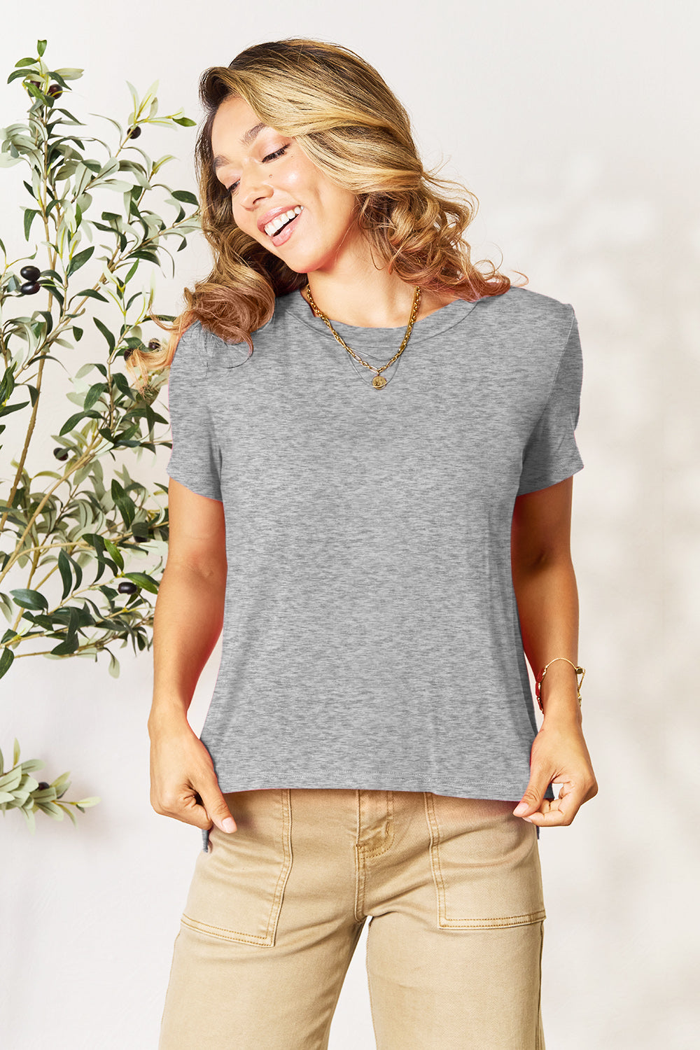 Basic Bae Bamboo Full Size Round Neck Short Sleeve T-Shirt-Angel Casuals