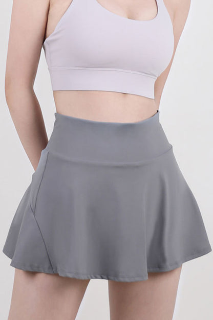 High Waist Pleated Active Skirt-Angel Casuals