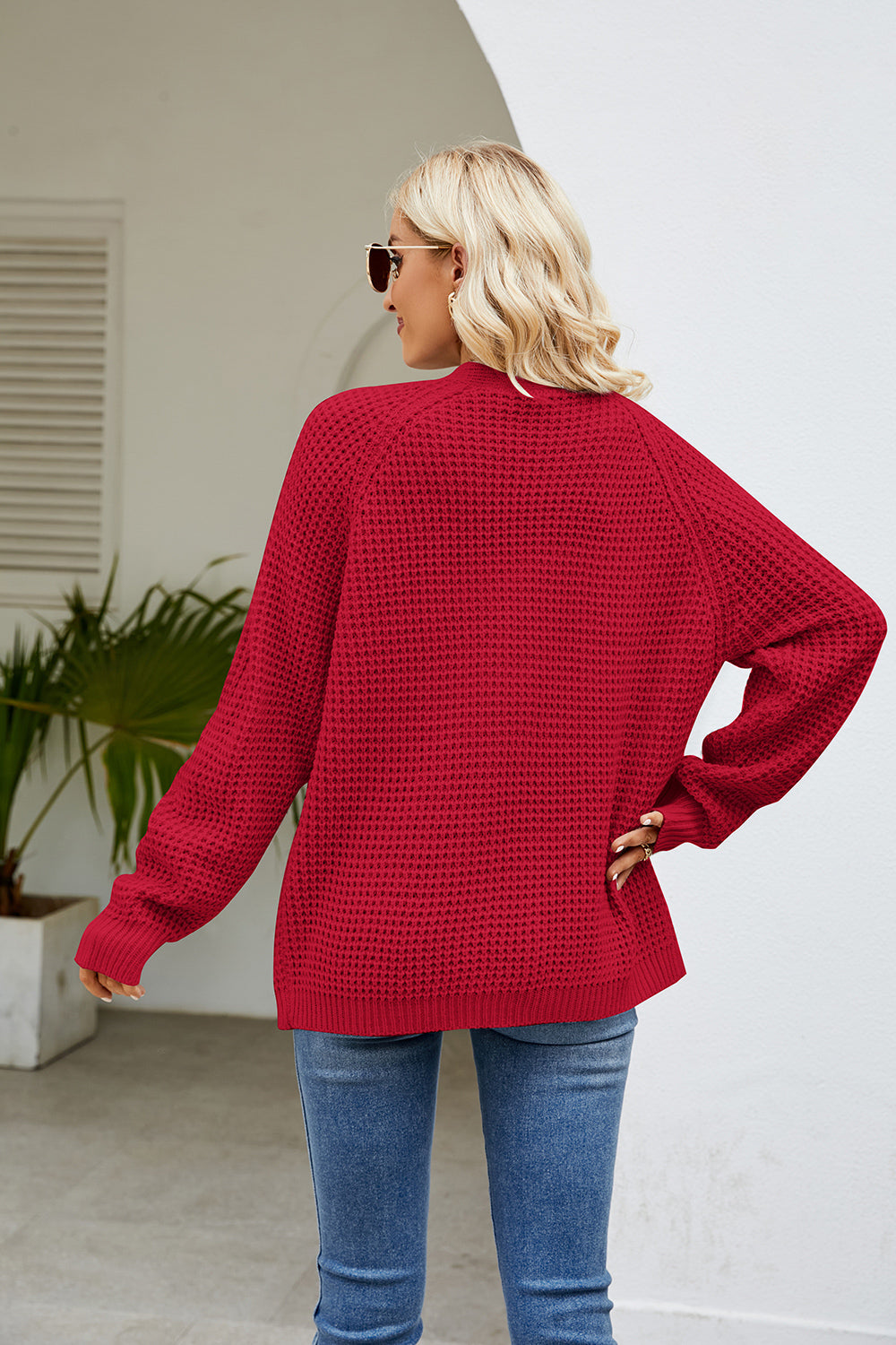Open Front Long Sleeve Cardigan with Pockets-Angel Casuals