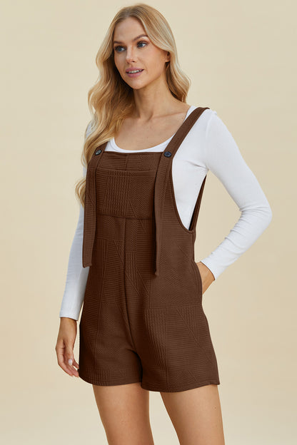 Double Take Full Size Texture Sleeveless Romper-Angel Casuals