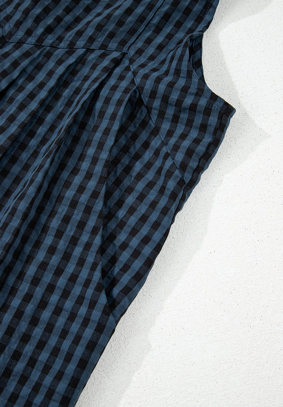 Plaid Wide Strap Wide Leg Overalls-Angel Casuals