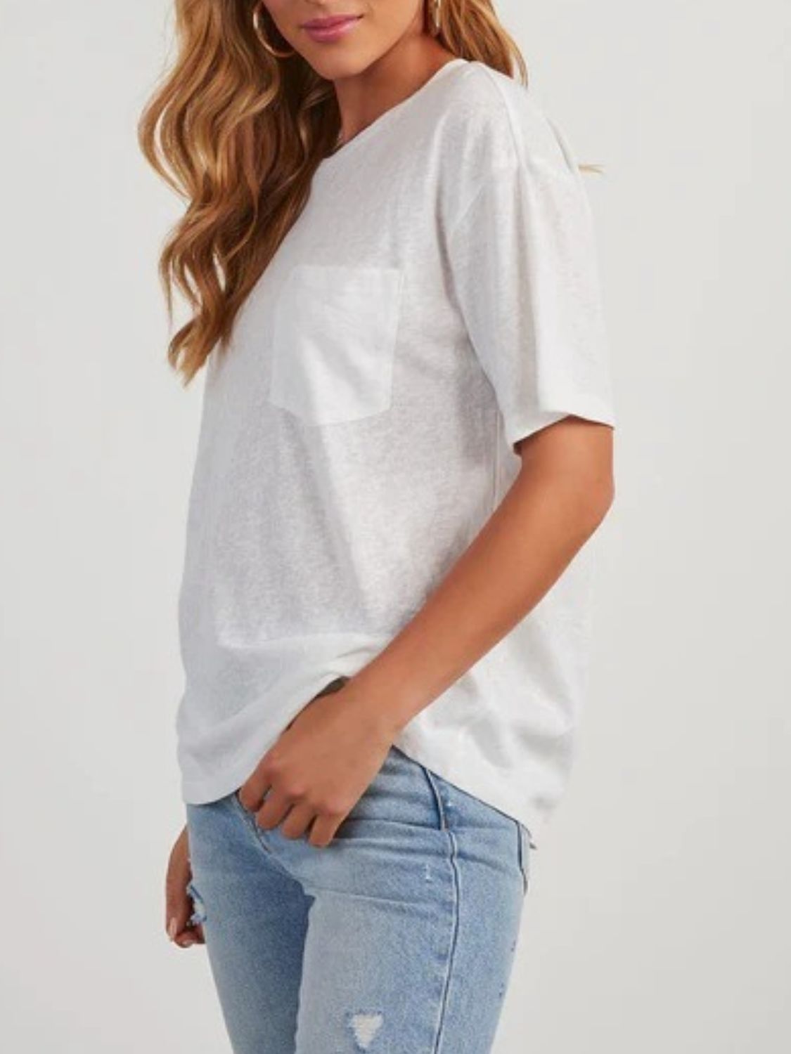 Round Neck Half Sleeve T-Shirt-Angel Casuals