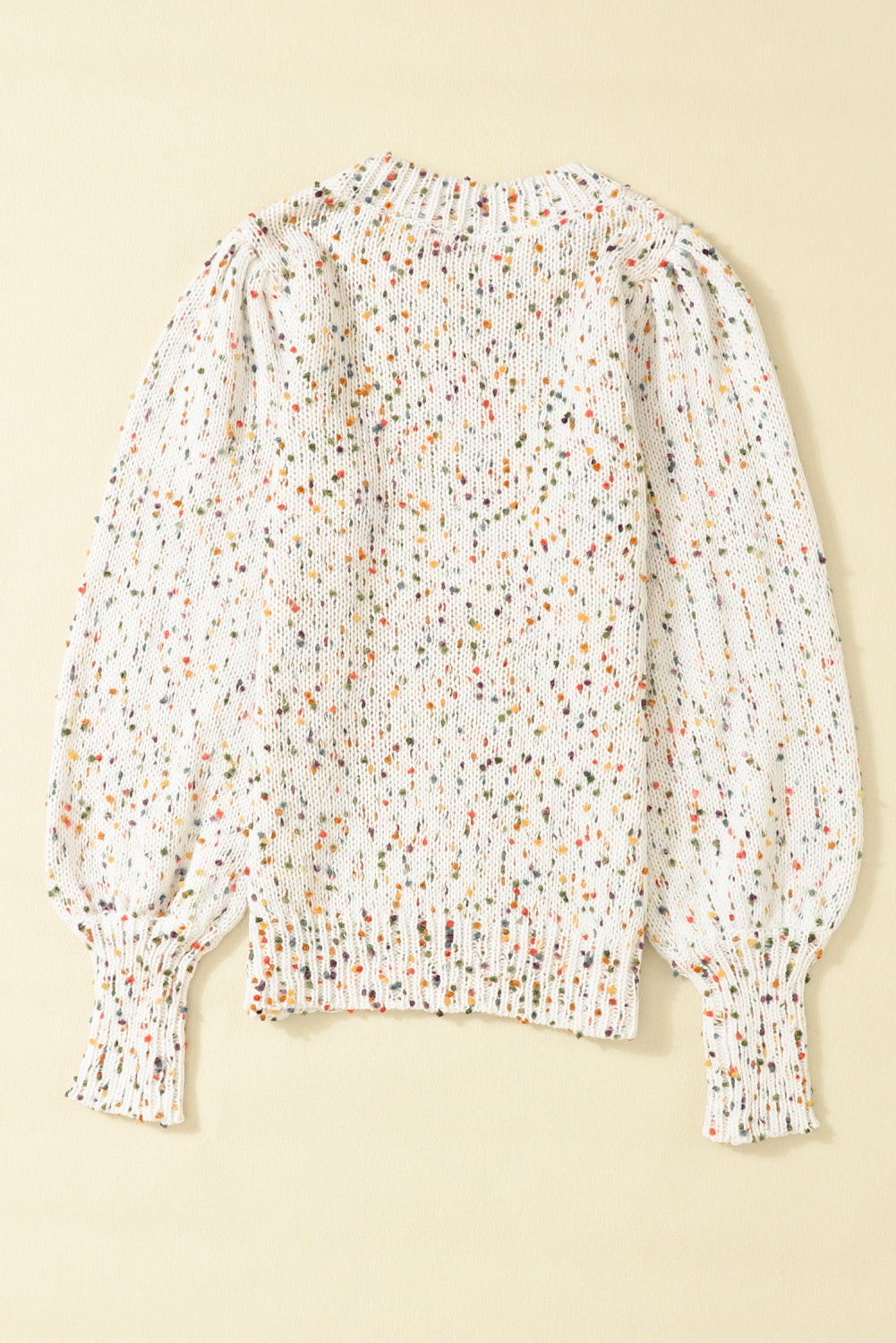 Confetti Round Neck Long Sleeve Sweater-Angel Casuals