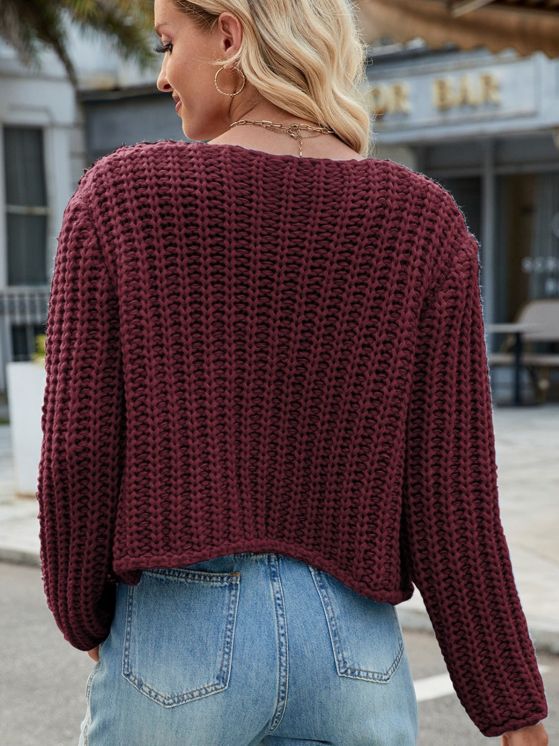 Round Neck Button Up Cardigan with Pockets-Angel Casuals