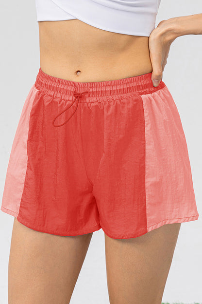 Color Block Drawstring Active Shorts-Angel Casuals