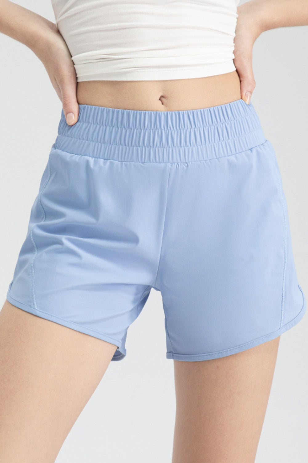 Elastic Waist Active Shorts-Angel Casuals