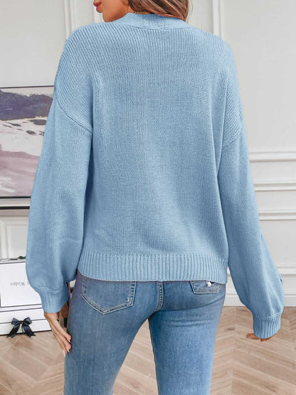 Floral Long Sleeve Open Front Cardigan-Angel Casuals