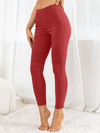 Ribbed Detail Leggings-Angel Casuals