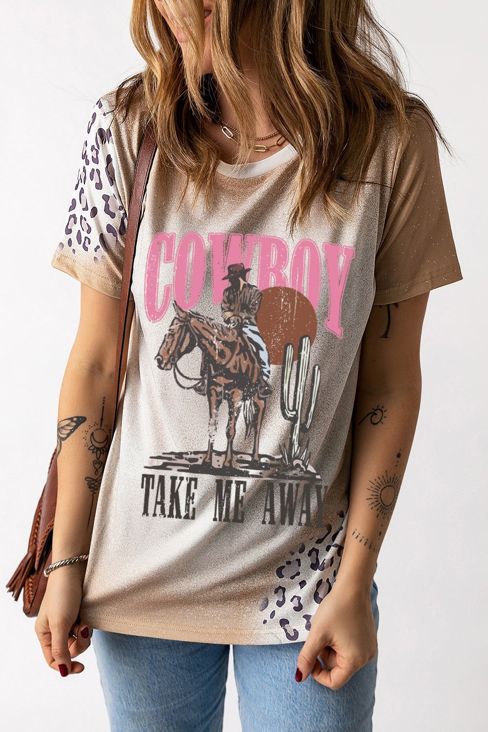 Graphic Round Neck Short Sleeve T-Shirt-Angel Casuals