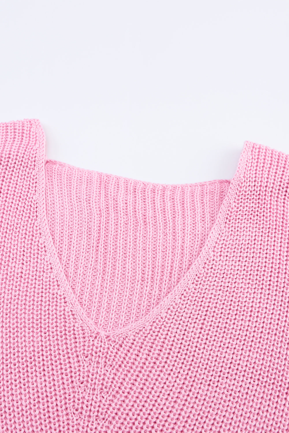 V-Neck Drop Shoulder Sweater-Angel Casuals