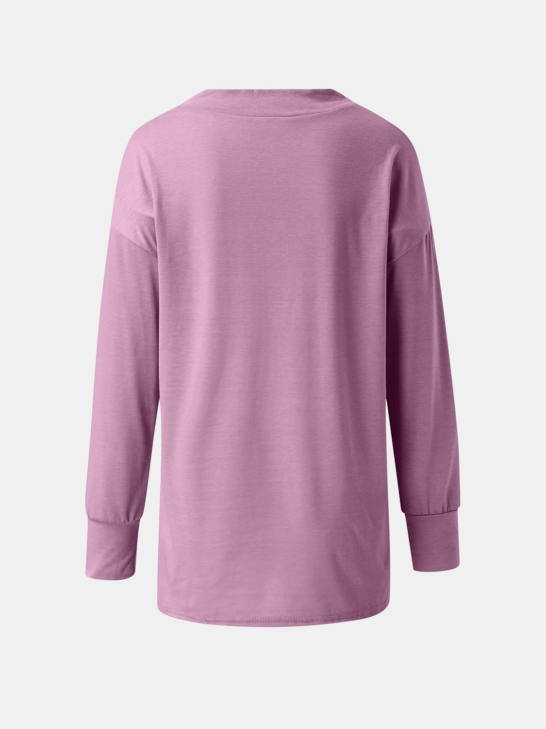 Full Size V-Neck Long Sleeve T-Shirt-Angel Casuals