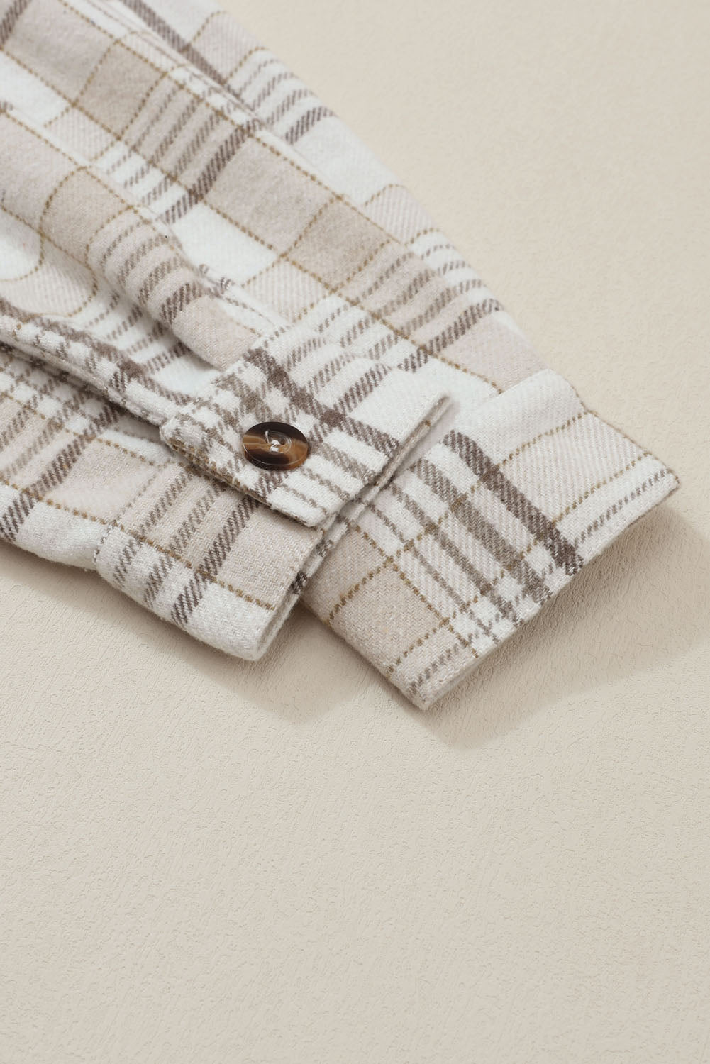 Plaid Removable Hood Button Up Shacket-Angel Casuals