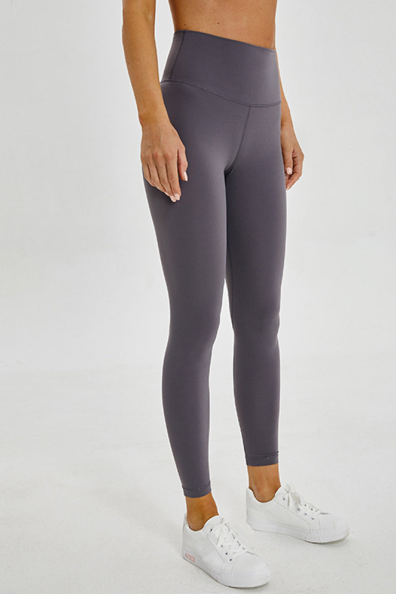 Wide Seamless Band Waist Sports Leggings-Angel Casuals
