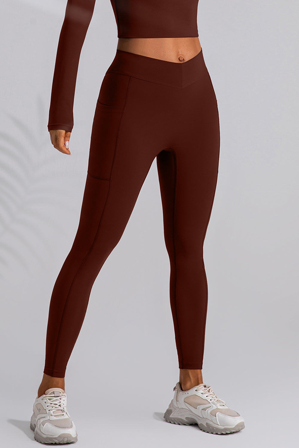 High Waist Active Leggings with Pockets-Angel Casuals