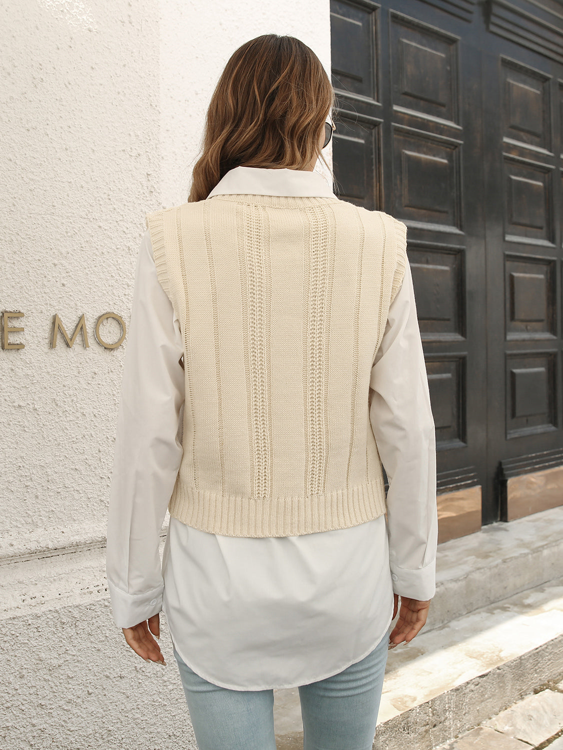 Urban Style V-Neck Sweater Vest-Angel Casuals