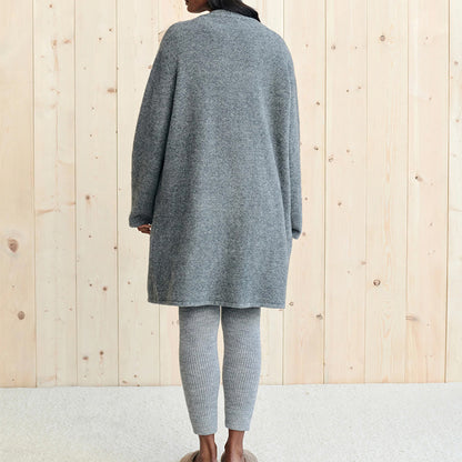 Open Front Long Sleeve Cardigan with Pockets-Angel Casuals