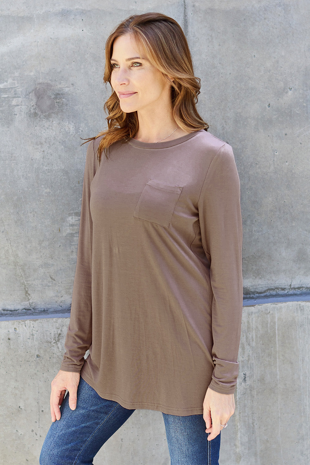 Basic Bae Full Size Round Neck Long Sleeve Top-Angel Casuals