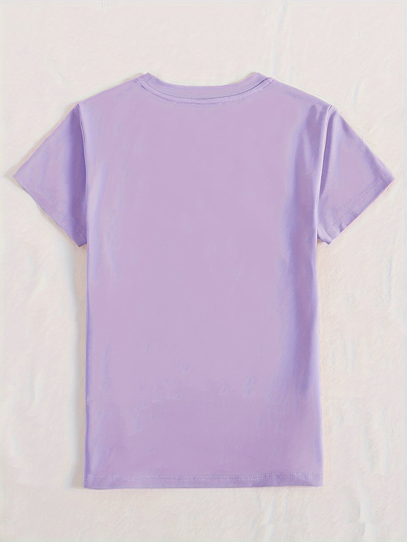 Letter Graphic Round Neck Short Sleeve T-Shirt-Angel Casuals