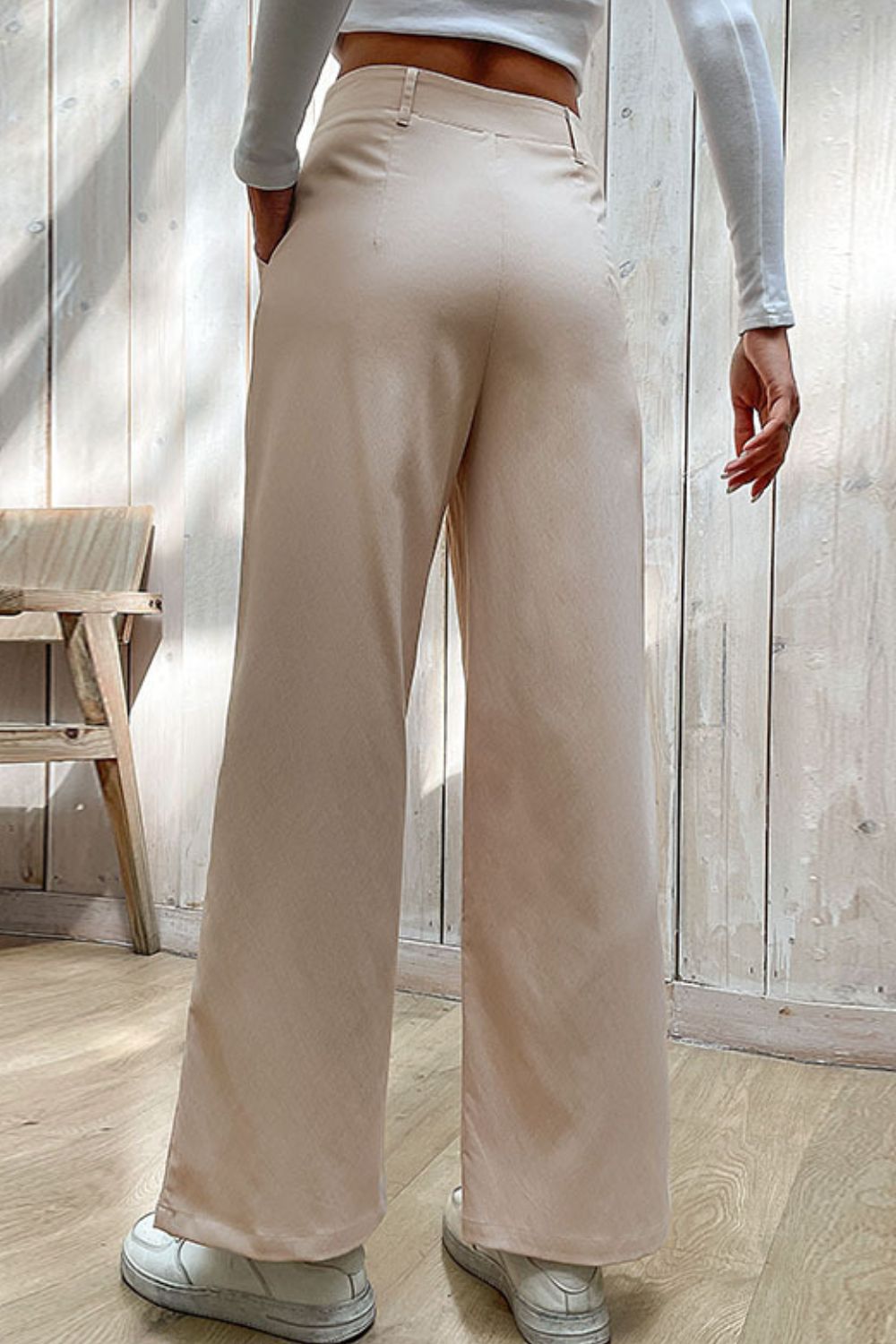 Center Seam Wide Leg Pants-Angel Casuals