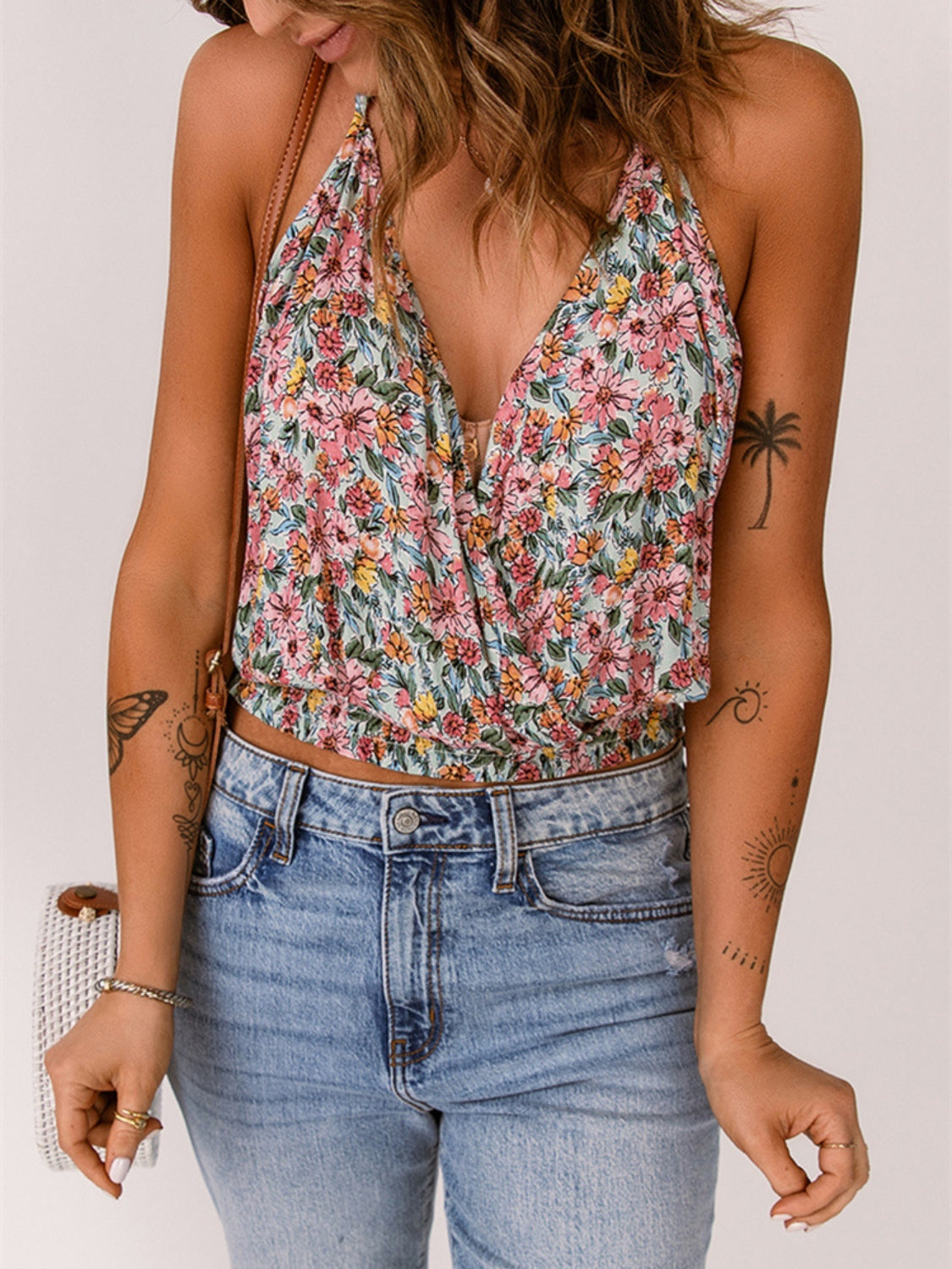 Floral Surplice Cami-Angel Casuals