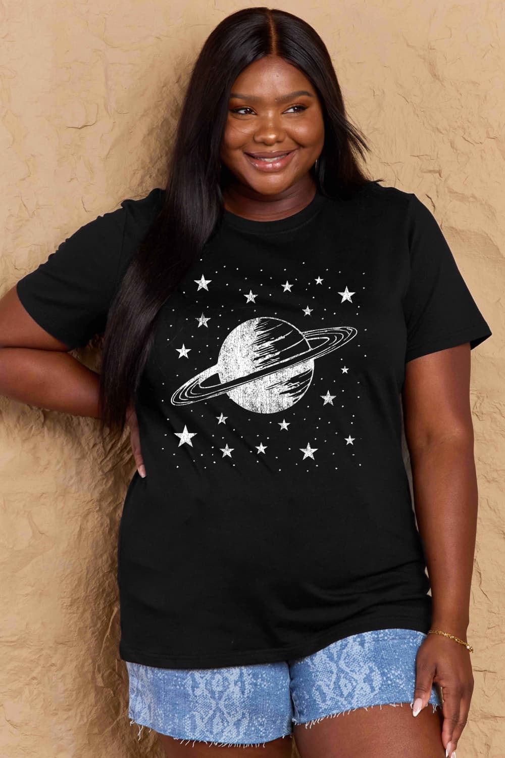 Simply Love Full Size Planet Graphic Cotton T-Shirt-Angel Casuals