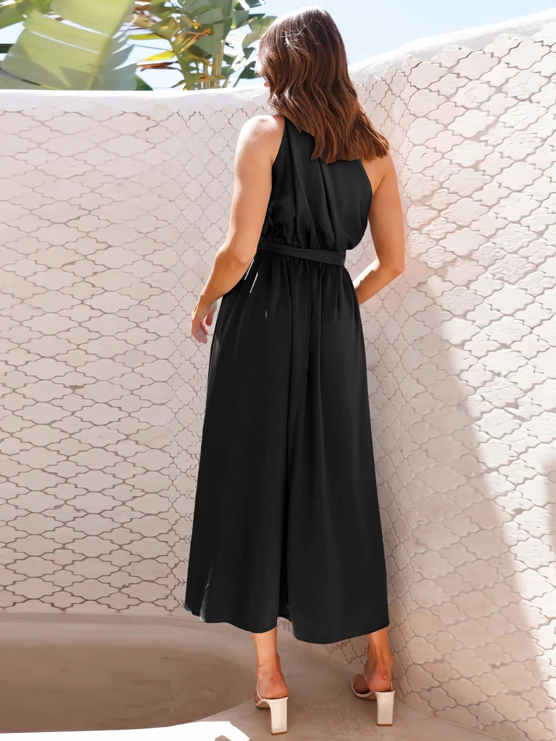 Single Shoulder Midi Dress-Angel Casuals