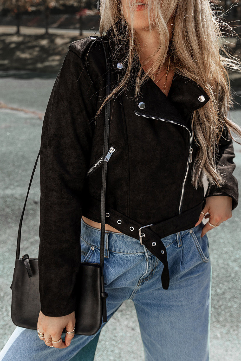 Zip Up Collared Neck Jacket-Angel Casuals