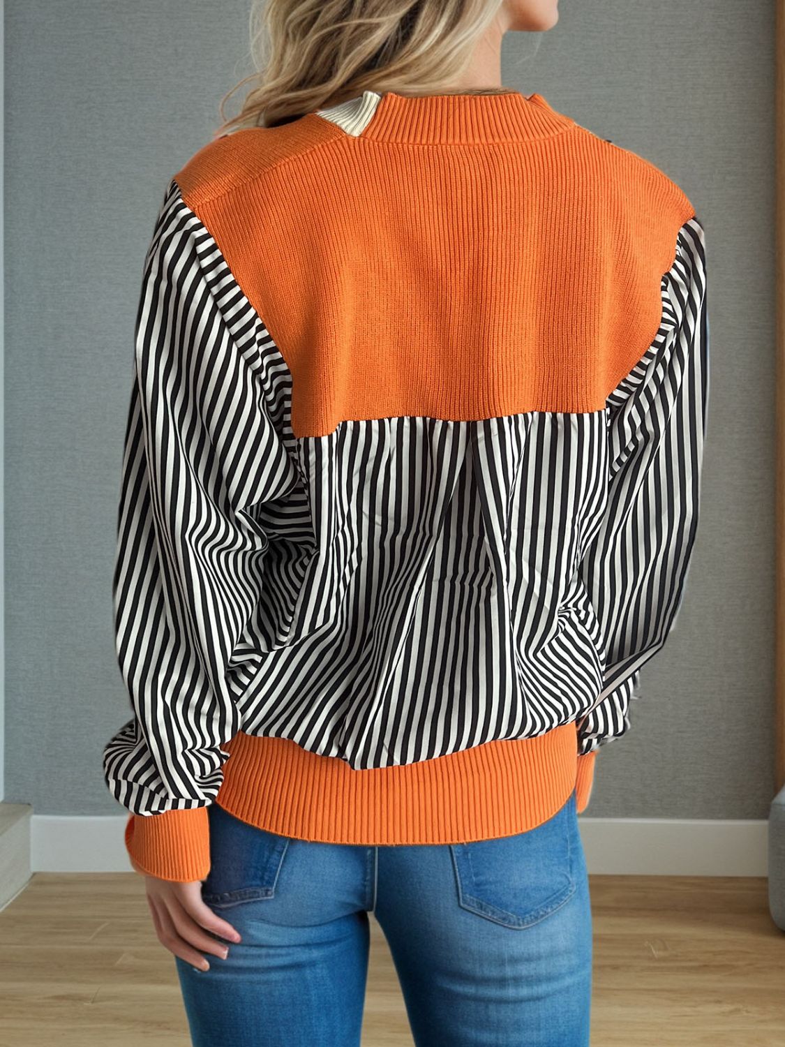 Striped Button Down Long Sleeve Cardigan-Angel Casuals