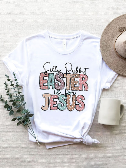 Letter Graphic Round Neck Short Sleeve T-Shirt-Angel Casuals