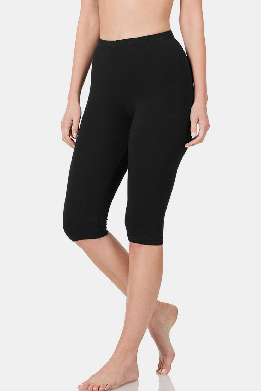 Zenana Full Size High Waist Capris-Angel Casuals