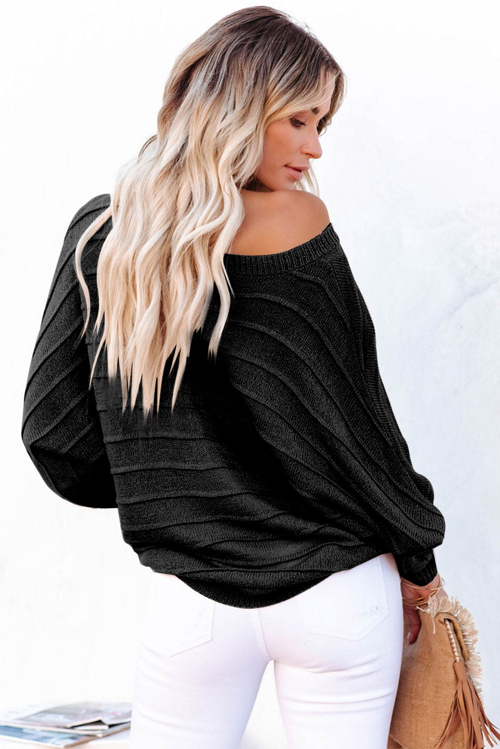 Round Neck Long Sleeve Knit Top-Angel Casuals