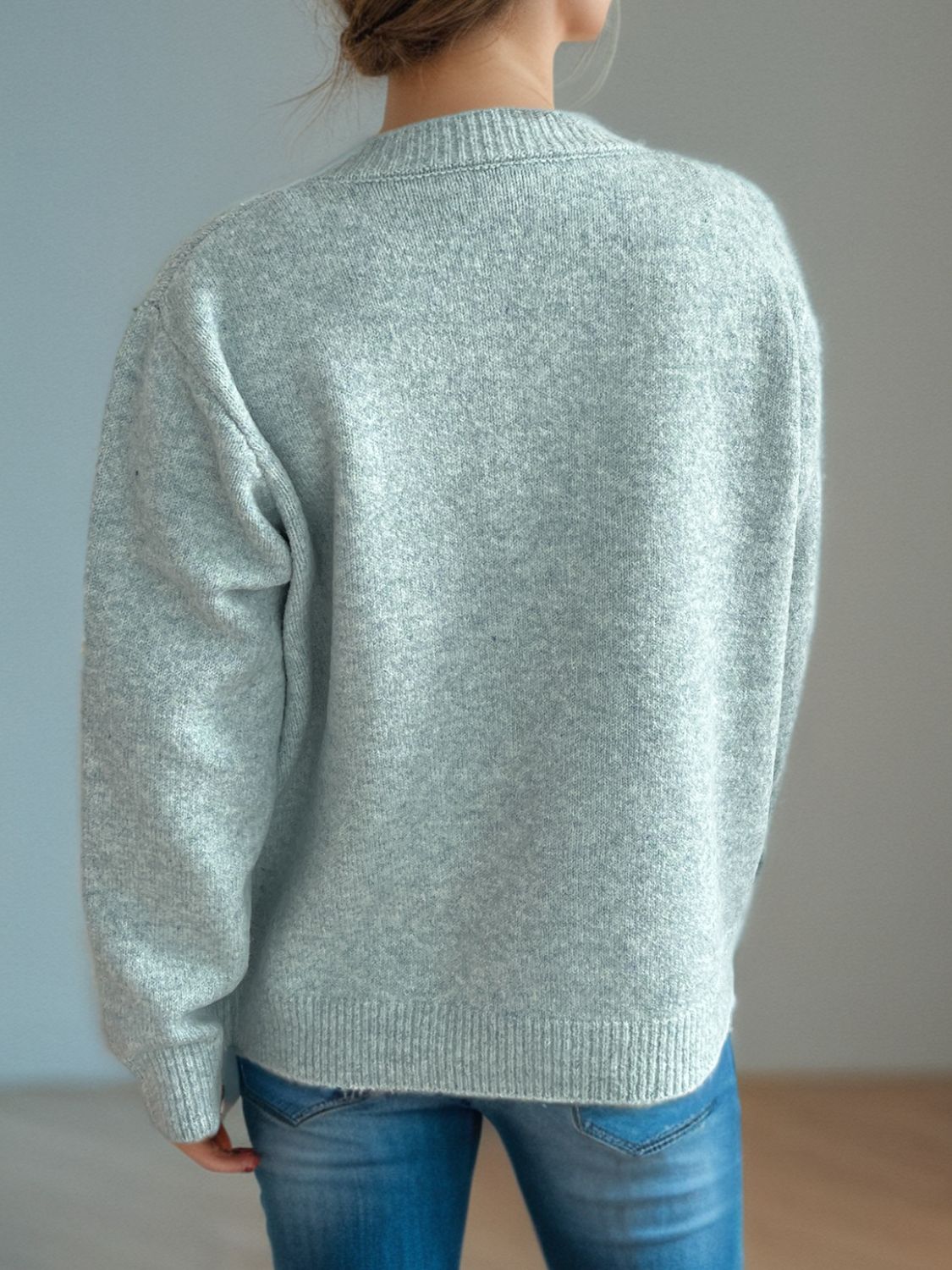 Button Down Long Sleeve Cardigan-Angel Casuals