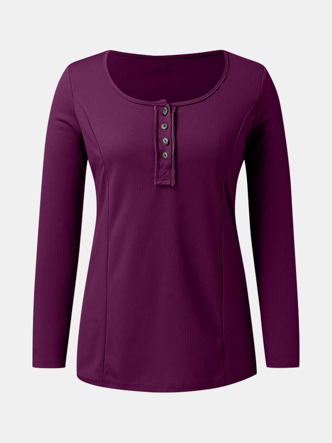 Full Size Scoop Neck Long Sleeve T-Shirt-Angel Casuals