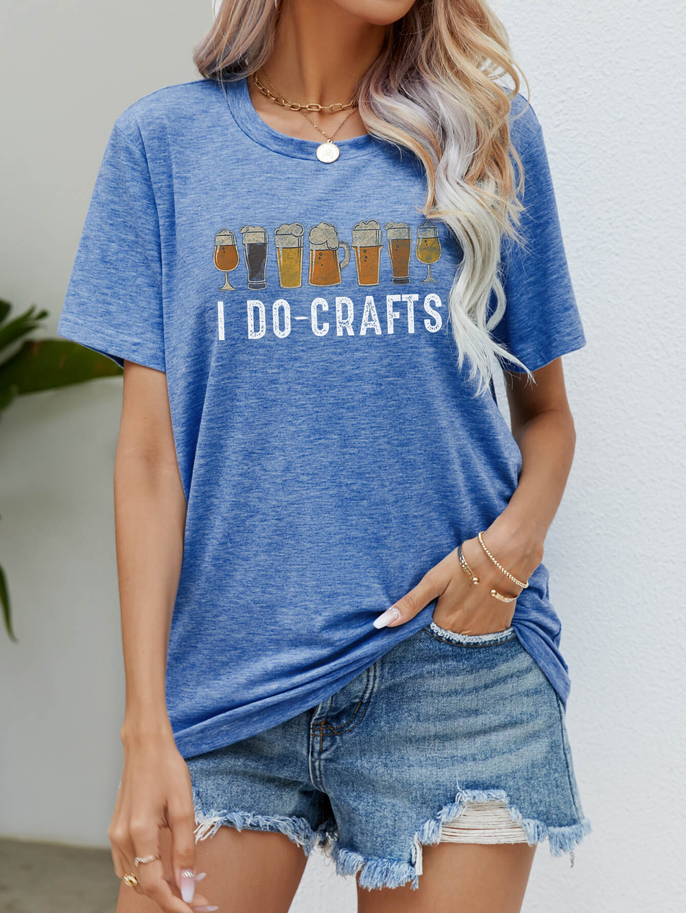 I DO CRAFTS Round Neck T-Shirt-Angel Casuals