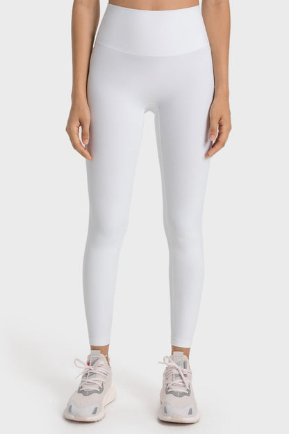 High-Rise Wide Waistband Yoga Leggings-Angel Casuals