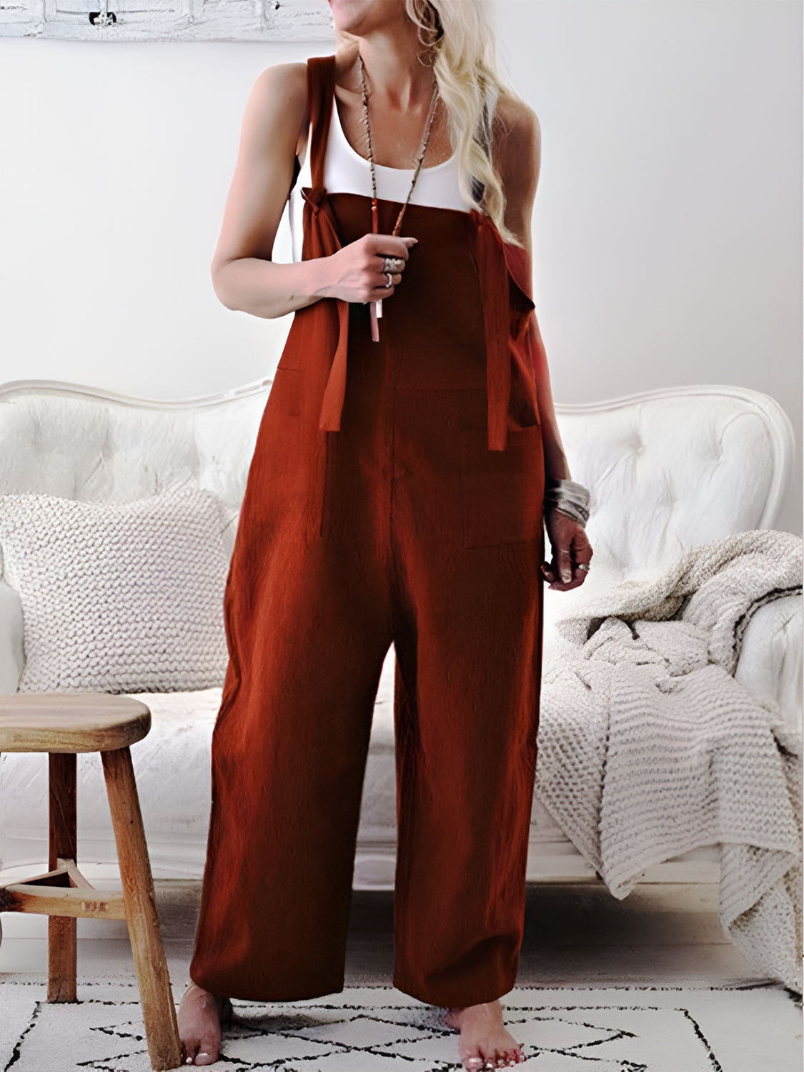 Pocketed Wide Strap Overalls-Angel Casuals