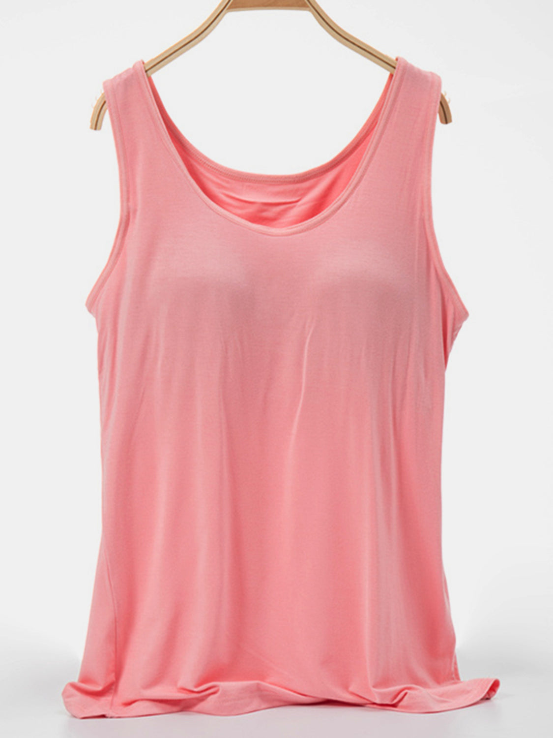 Scoop Neck Wide Strap Tank-Angel Casuals