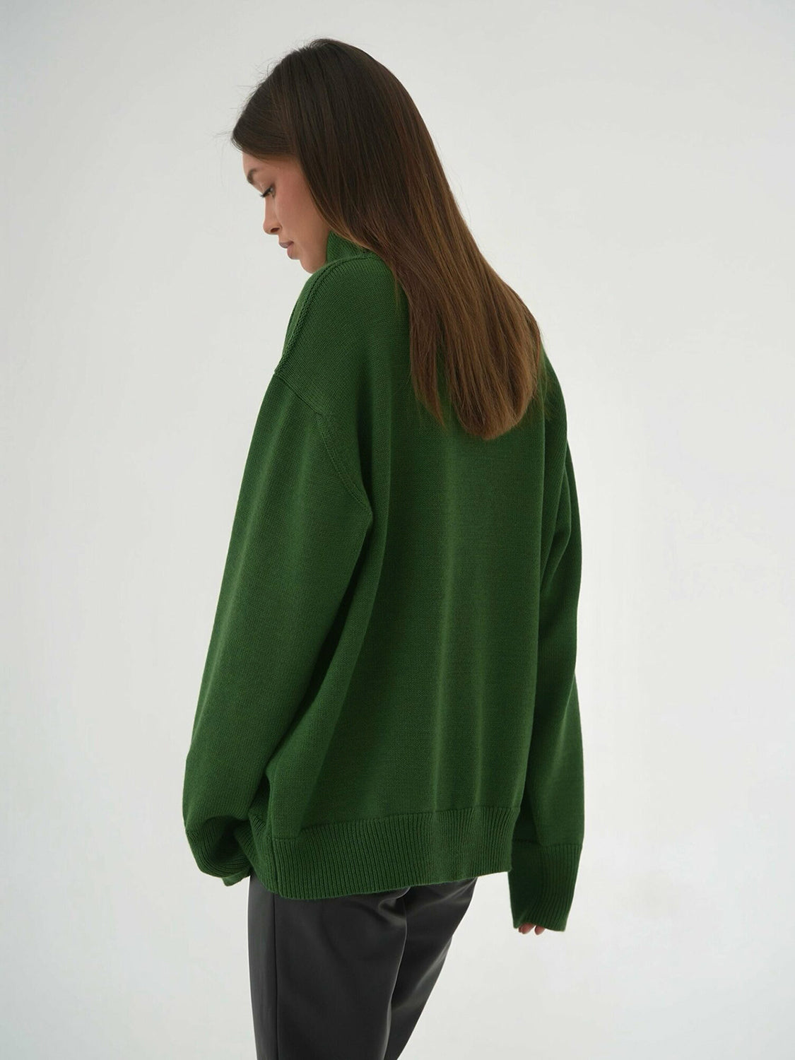 Turtleneck Long Sleeve Sweater-Angel Casuals