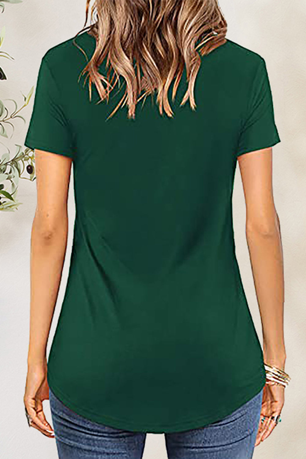 Crisscross Short Sleeve T-Shirt-Angel Casuals