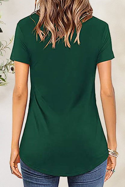 Crisscross Short Sleeve T-Shirt-Angel Casuals