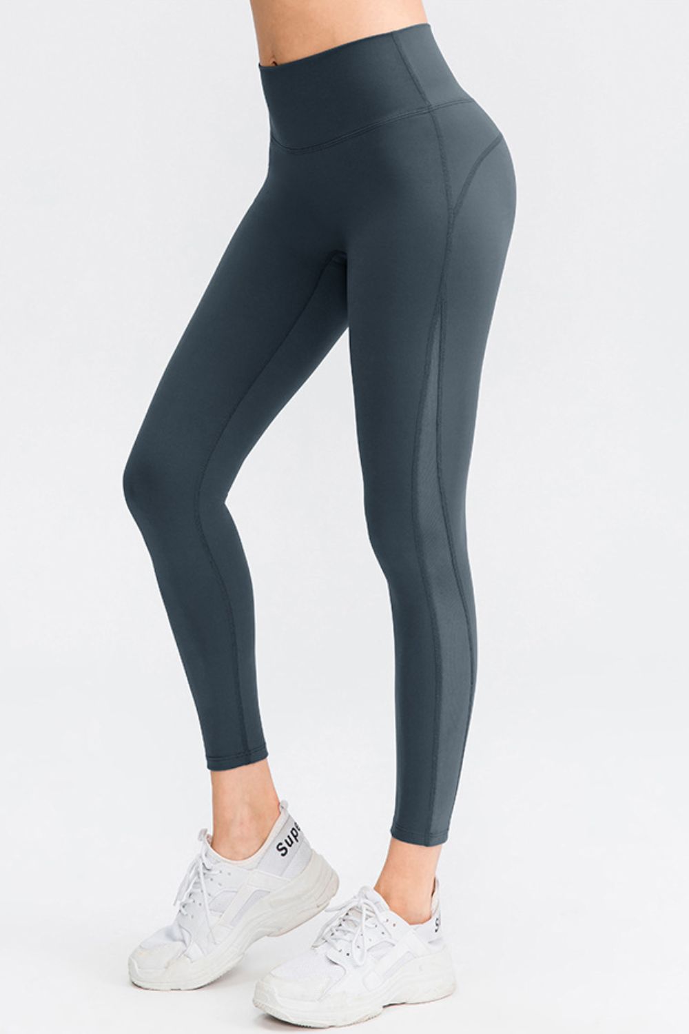 Wide Waistband Slim Fit Long Sports Pants-Angel Casuals