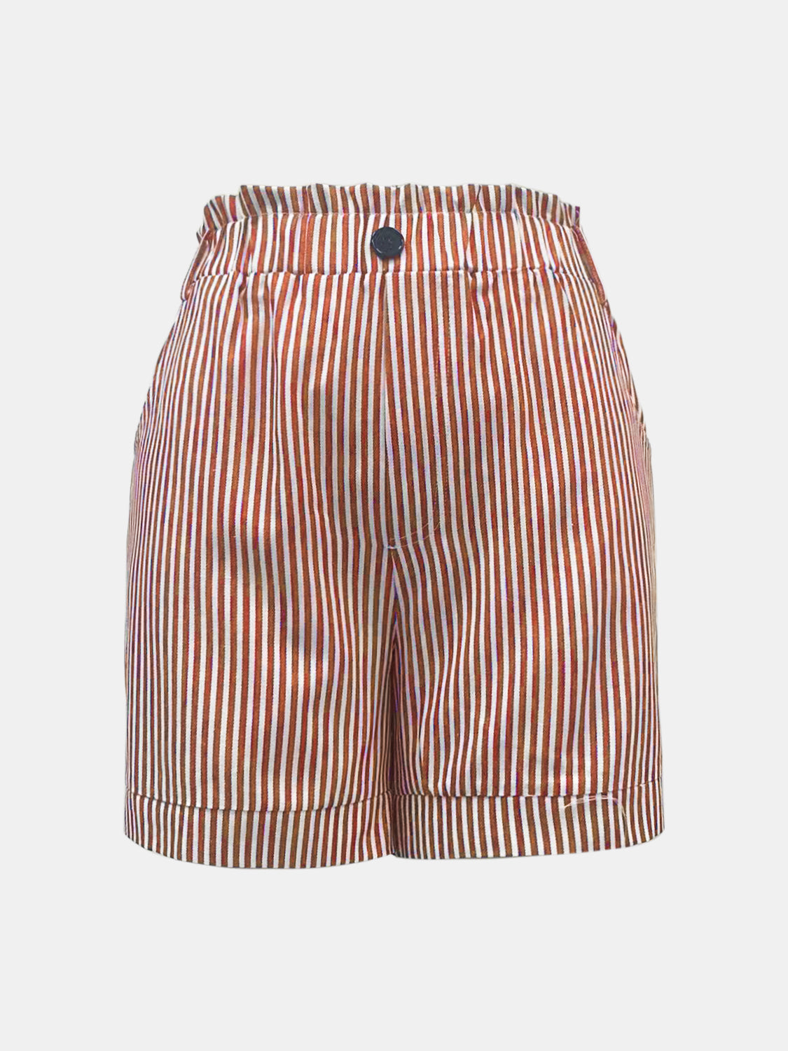 Full Size High Waist Striped Shorts-Angel Casuals