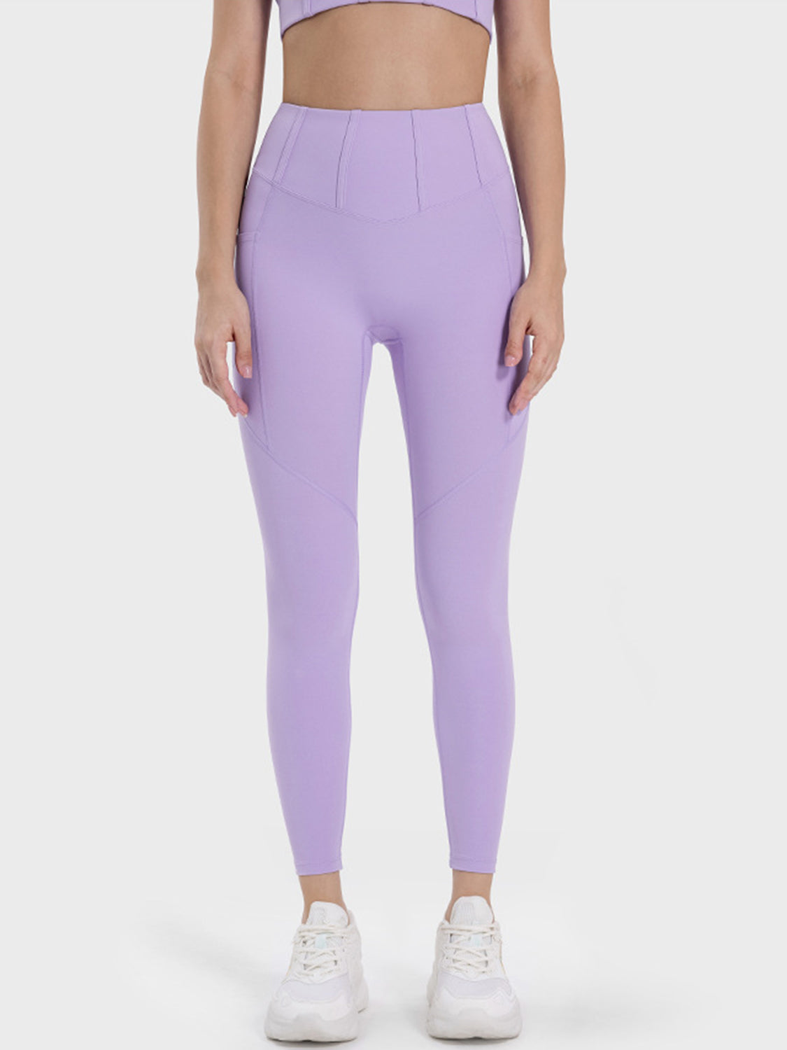 Pocketed High Waist Active Leggings-Angel Casuals