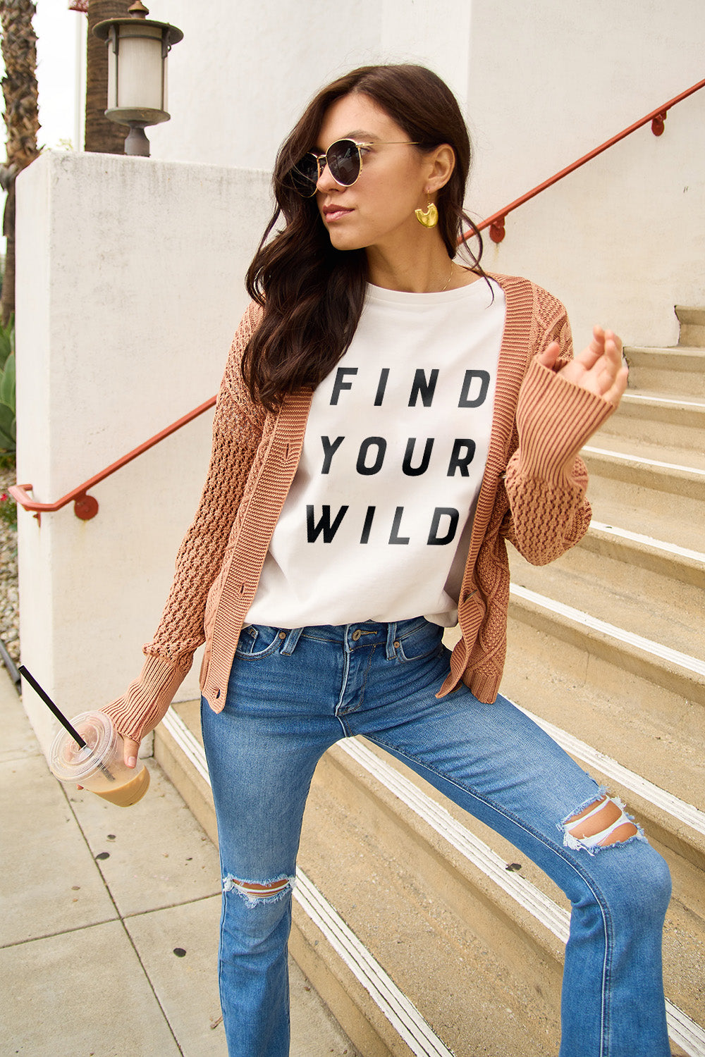 Simply Love Full Size FIND YOUR WILD Short Sleeve T-Shirt-Angel Casuals