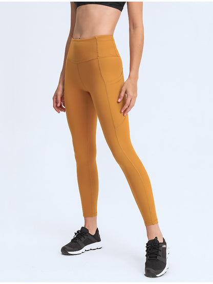 Wide Waistband Leggings with Pockets-Angel Casuals